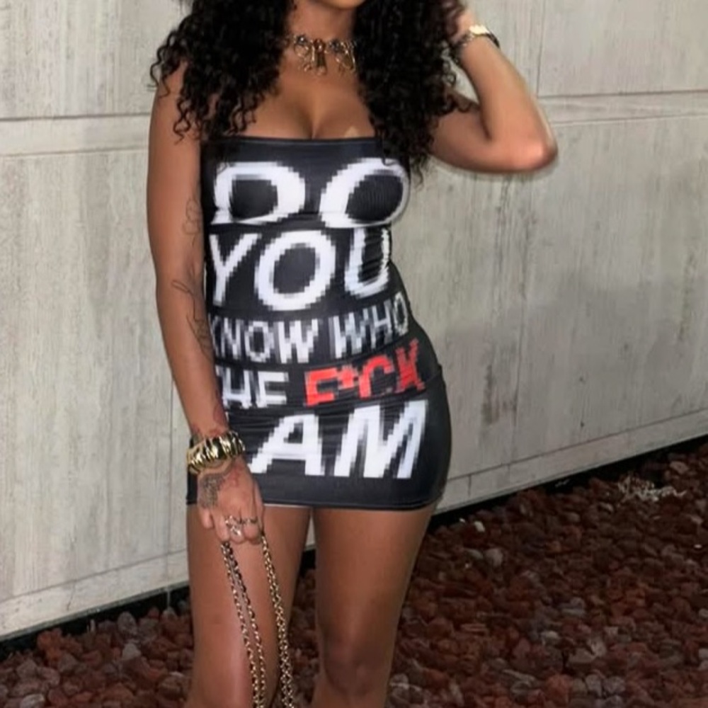 Graphic tube dress